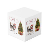 Chihuahua Funny Christmas Dog Tree Würfel (Vorderseite Schrägansicht)