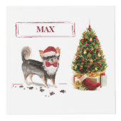 Chihuahua Funny Christmas Dog Tree Würfel (Vorderseite)