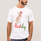 Chihuahua Funny Christmas Fleas Navidog T-Shirt (Vorderseite)