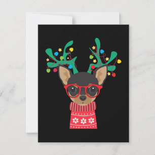 Chihuahua Funny Holiday Weihnachten Dankeskarte