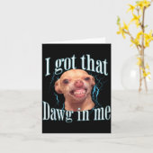 Chihuahua Funny Meme  Karte (Gelbe Blume)