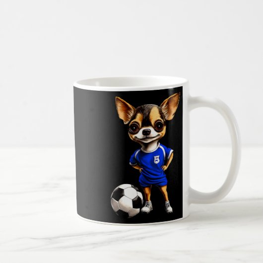 Chihuahua Fußball Kaffeetasse (Rechts)