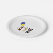 Chihuahua-Geburtstags-Party-Papier-Teller Pappteller (Schrägansicht)