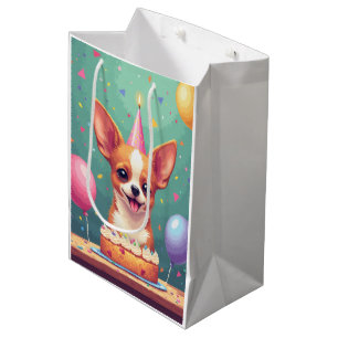Chihuahua-Geburtstagsfeier Mittlere Geschenktüte