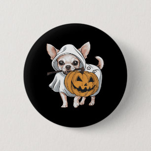 Chihuahua Geist Hund Halloween Button