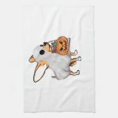 Chihuahua-Geist-Kürbis-Halloween-Shirt Geschirrtuch (Vertikal)
