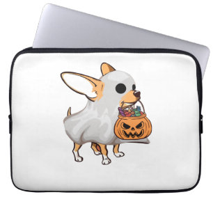 Chihuahua-Geist-Kürbis-Halloween-Shirt Laptopschutzhülle