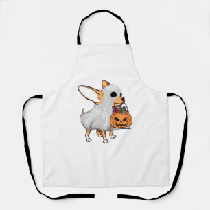 Chihuahua-Geist-Kürbis-Halloween-Shirt Schürze