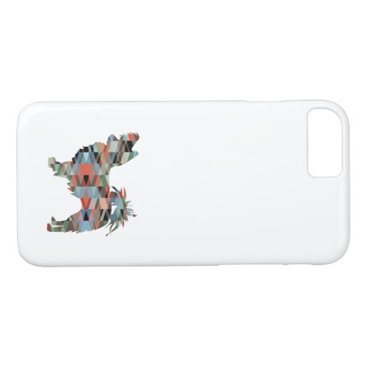 Chihuahua Geo Silhouette Kariert Case Ma (Rückseite (Horizontal))