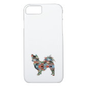 Chihuahua Geo Silhouette Kariert Case Ma (Rückseite)