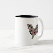 Chihuahua Geo Silhouette Kariert Zweifarbige Tasse (VorderseiteRechts)