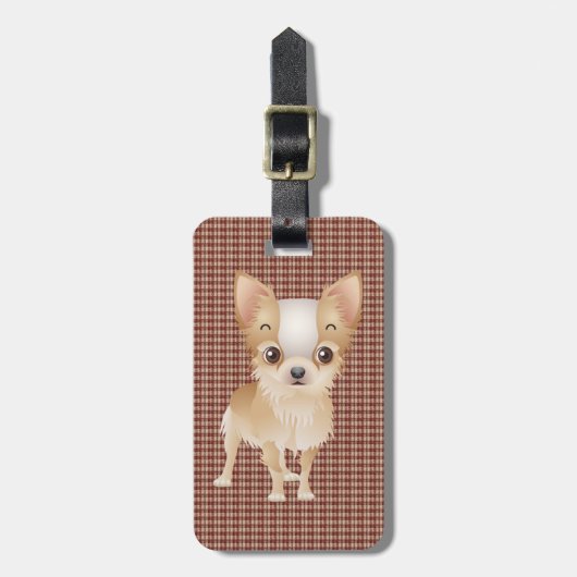 Chihuahua Gepäckanhänger (Vorderseite vertikal)