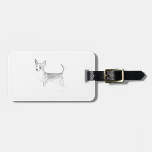 Chihuahua Gepäckanhänger (Vorderseite horizontal)