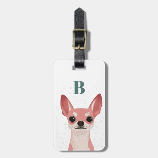 Chihuahua-Gepäckanhänger Gepäckanhänger (Vorderseite vertikal)