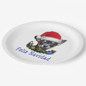 Chihuahua-Geschenke Pappteller (Schrägansicht)