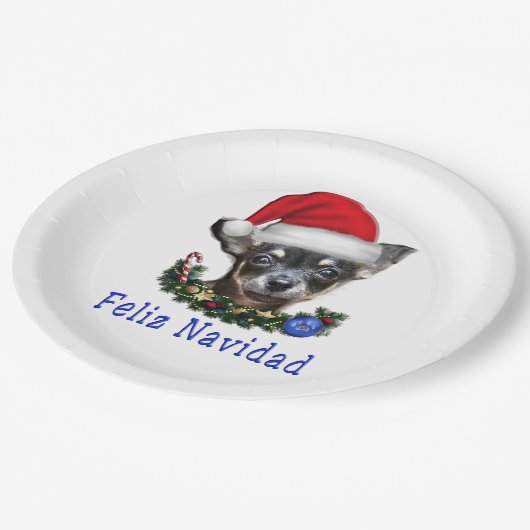 Chihuahua-Geschenke Pappteller (Schrägansicht)
