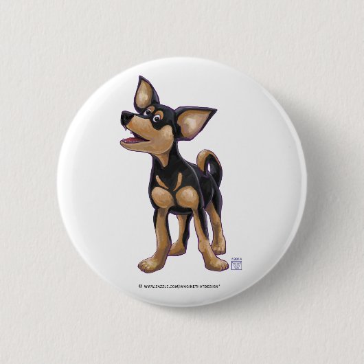 Chihuahua Geschenke und Accessoires Button (Vorderseite)