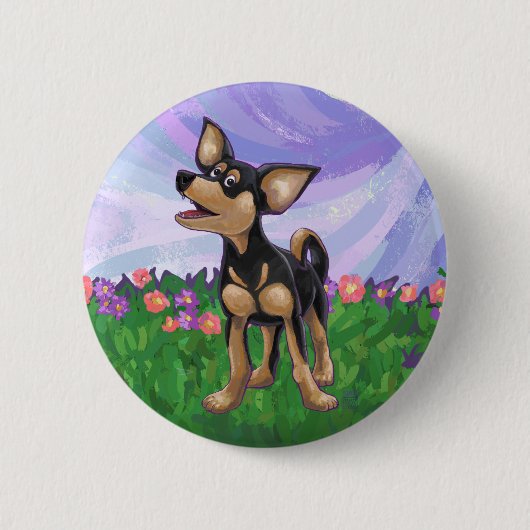 Chihuahua Geschenke und Accessoires Button (Vorderseite)