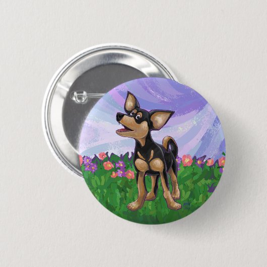 Chihuahua Geschenke und Accessoires Button (Vorne & Hinten)