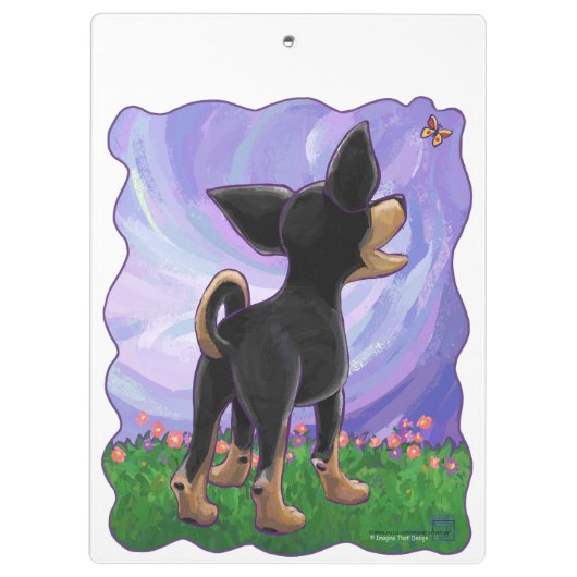 Chihuahua Geschenke und Accessoires Klemmbrett (Rückseite)