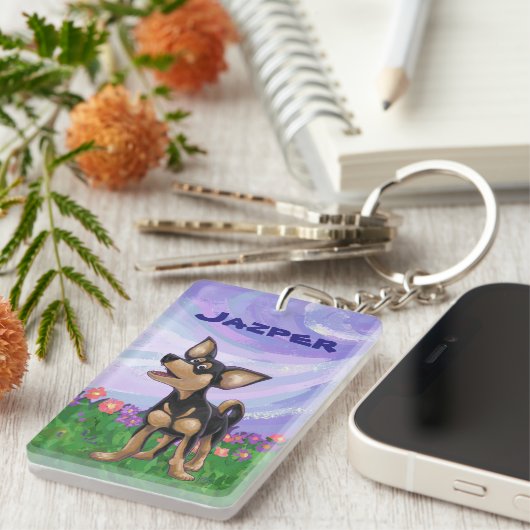 Chihuahua Geschenke und Accessoires Schlüsselanhänger (Vorderseite rechts)