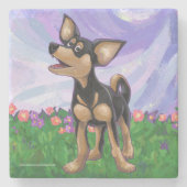 Chihuahua Geschenke und Accessoires Steinuntersetzer (Vorderseite)