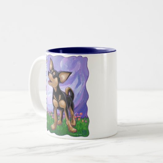 Chihuahua Geschenke und Accessoires Zweifarbige Tasse (Vorderseite Links)