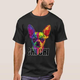 Chihuahua-Gesicht Bunt Chi Chi Hunde Liebhaber Män T-Shirt