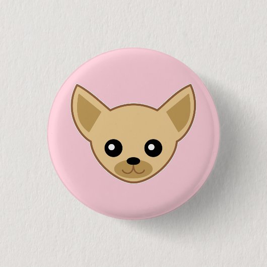 Chihuahua-Gesicht Button (Vorderseite)