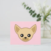 Chihuahua-Gesicht Postkarte (Stehend Vorderseite)