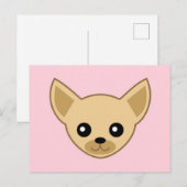 Chihuahua-Gesicht Postkarte (Vorne/Hinten)