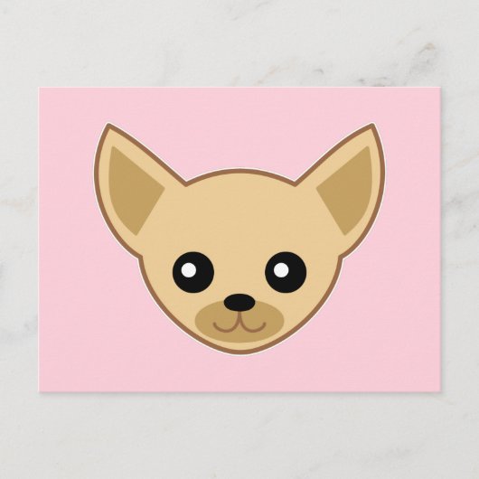 Chihuahua-Gesicht Postkarte (Vorderseite)