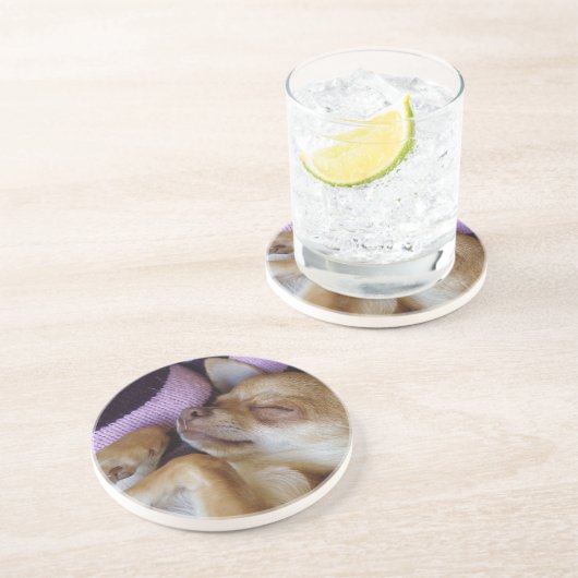 Chihuahua Getränkeuntersetzer (Seite)