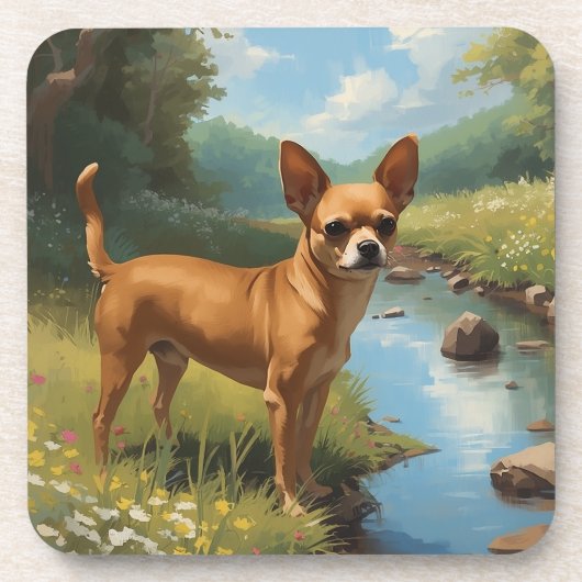 Chihuahua Getränkeuntersetzer (Vorderseite)