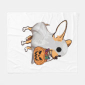Chihuahua Ghost Pumpkin Halloween Shirt Fleecedecke (Vorderseite (Horizontal))