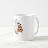 Chihuahua Ghost Pumpkin Halloween Shirt Kaffeetasse (VorderseiteRechts)