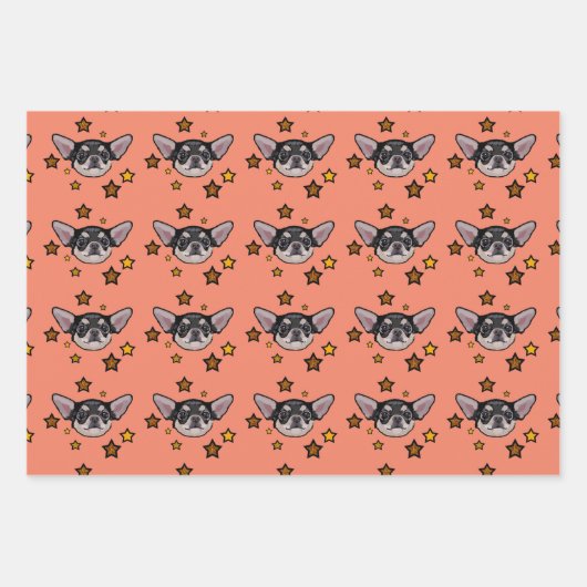 Chihuahua Gift Wrap Set Geschenkpapier Set (Vorderseite 3)