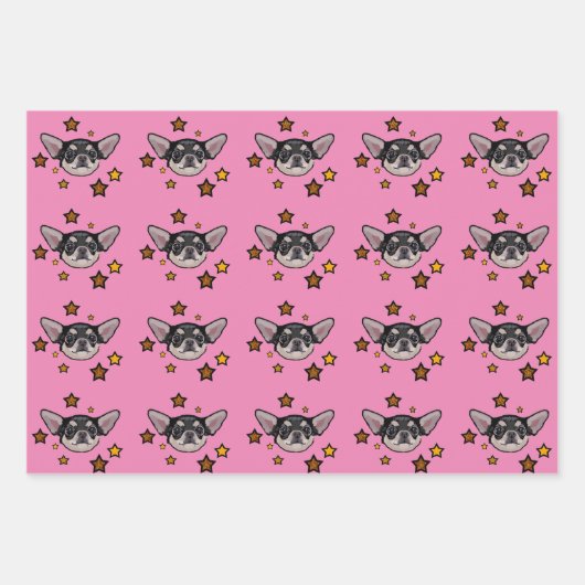 Chihuahua Gift Wrap Set Geschenkpapier Set (Vorderseite)