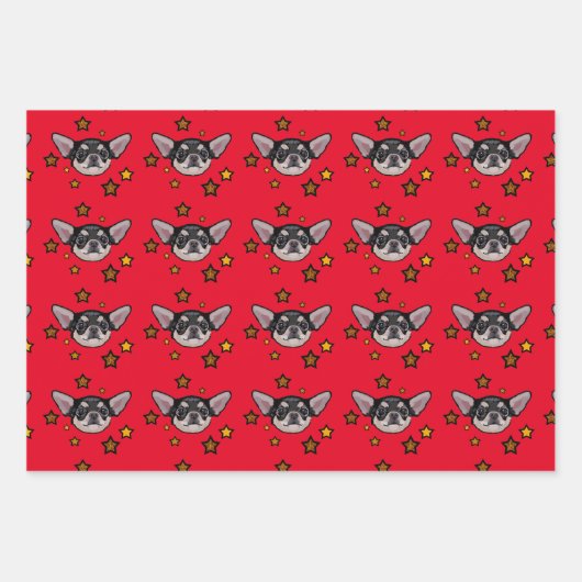 Chihuahua Gift Wrap Set Geschenkpapier Set (Vorderseite 3)