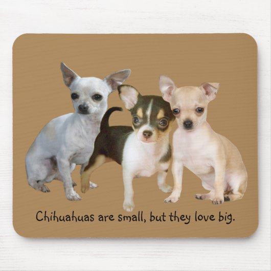 Chihuahua-glückliches Trio Mousepad (Vorne)