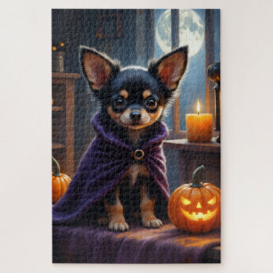 Chihuahua Gothic Victorian Halloween Kunstwerk Puzzle