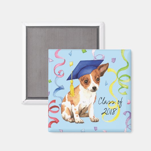 Chihuahua Graduate Magnet (Vorderseite/Rückseite)