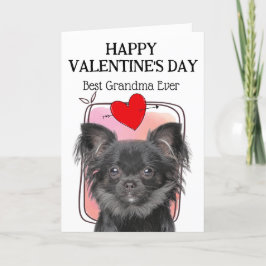 Chihuahua Grandma Custom Valentine's Day Card Feiertagskarte