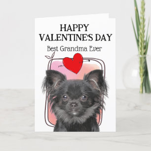 Chihuahua Grandma Custom Valentine's Day Card Feiertagskarte