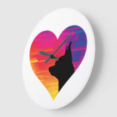 Chihuahua     große wanduhr (Winkel)