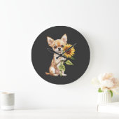 Chihuahua   große wanduhr (Zuhause)
