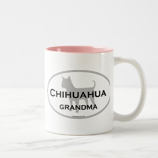Chihuahua-Großmutter Zweifarbige Tasse (Rechts)