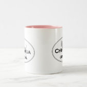 Chihuahua-Großmutter Zweifarbige Tasse (Mittel)