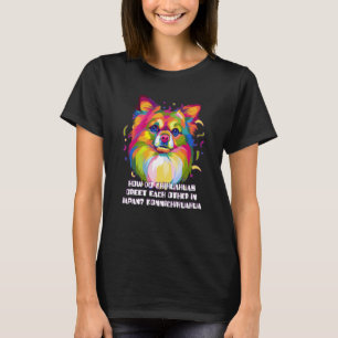 Chihuahua Grüßt in Japan Konnichihuahua Chiwawa Hu T-Shirt