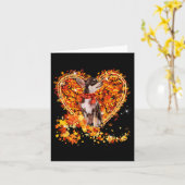 Chihuahua Hallo Herbstleaves Herbst Thanksgiv Karte (Gelbe Blume)